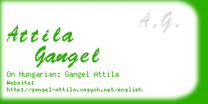 attila gangel business card